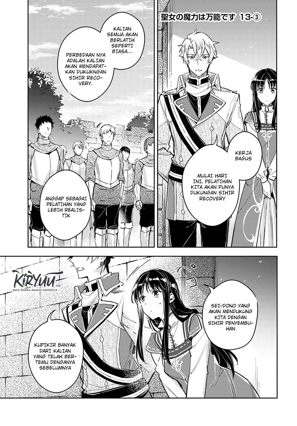 Seijo no Maryoku wa Bannou desu Chapter 13.3 Bahasa Indonesia